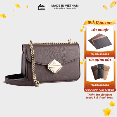 Túi Lata (Thời trang nữ đi chơi size 17 - Túi đeo chéo da HN97)