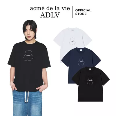 Áo Thun ADLV Bear Doll Line Archive Dáng Oversized Màu Đen/Xanh Navy/Trắng - Hàng chính hãng
