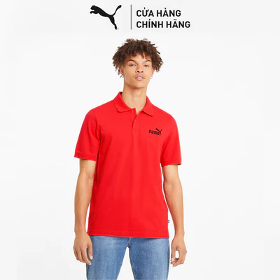 Áo thun polo PUMA Nam Essentials Pique Polo High Risk Red Màu Đỏ