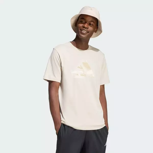 adidas Lifestyle CAMO MODERN LOGO GRAPHIC T-SHIRT Men Beige JZ7495
