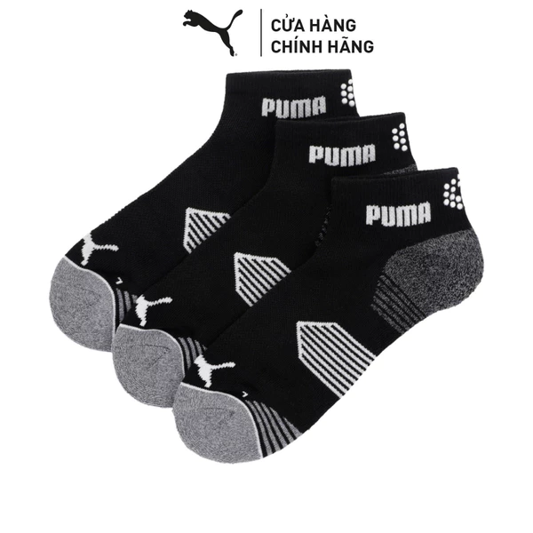 Bộ 3 Đôi Vớ PUMA Unisex ESSENTIAL 1/4 CUT 3 PAIR Black Màu Đen