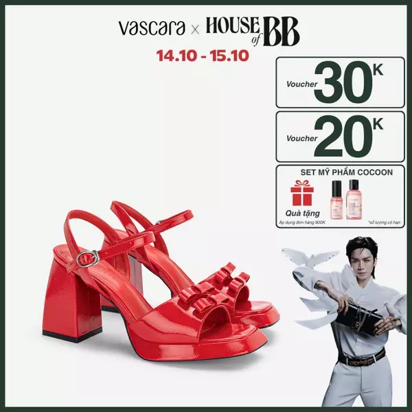 Vascara Plarform Sandals Đính Nơ Trang Trí - SDN 0856