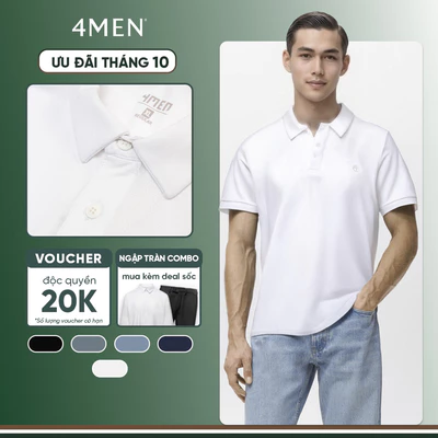 Áo Polo Thể Thao In Logo 4M Tròn Form Regular PO171 mềm mại, thoáng khí, co giãn, thấm hút mồ hôi, giá rẻ