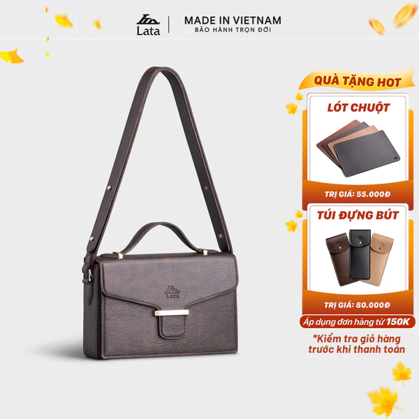 Túi Lata (Thời trang nữ đi chơi size 22 - Túi đeo chéo da HN109)