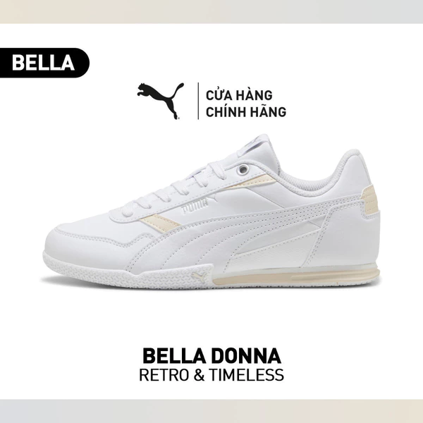 Giày Thời Trang PUMA Nữ BELLA DONNA L White-Silver Màu Trắng