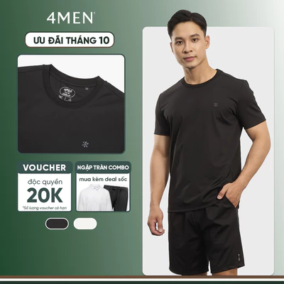 Áo Thun Nam Cool-X Cổ Tròn In Logo Bông Tuyết Form Slimfit AT188 Thoáng Khí, Ôm Vừa Vặn, Trẻ Trung