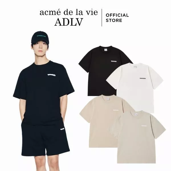 Bộ quần áo ADLV Blade Logo dáng oversized màu đen/kem/be đậm/be - Hàng chính hãng