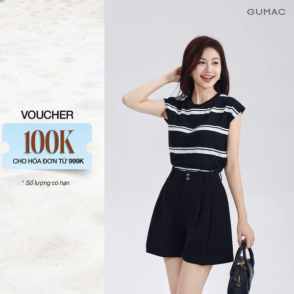 Áo Thun Nữ GUMAC Form Suông Tay Liền Cánh Dơi Kẻ Sọc Thun Co Giãn Trendy LATG0409