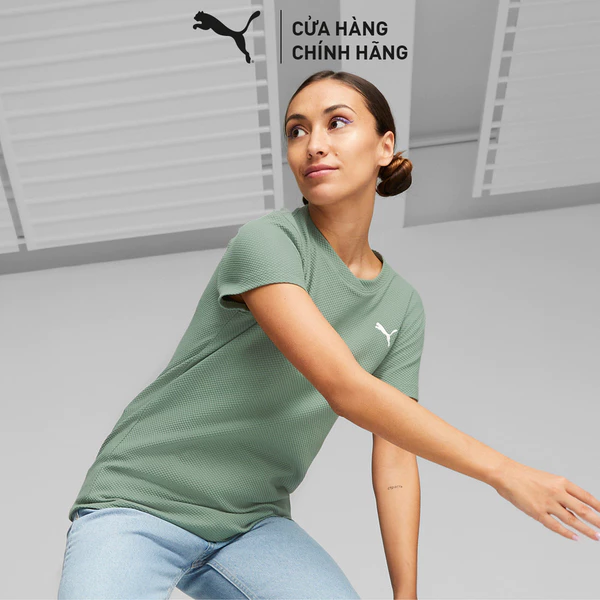Áo Thun Thời Trang PUMA Nữ HER Structured Tee Eucalyptus Màu Xanh Lá