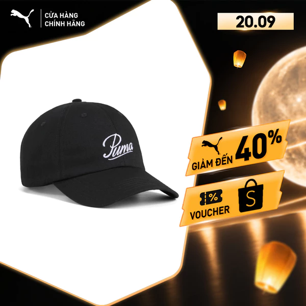 Nón Lưỡi Trai PUMA Unisex ESS Script Logo Dad Black Màu Đen
