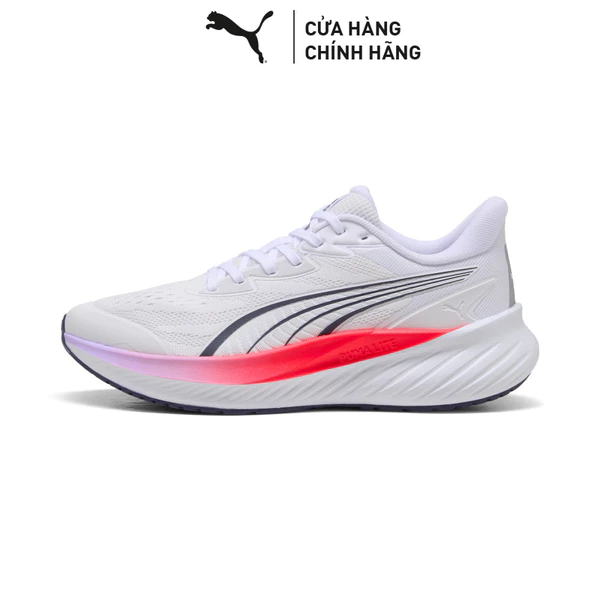 Giày Chạy Bộ PUMA Unisex Pounce Lite 2 Engineered White-Ultra Red-Light Lavender Màu Trắng
