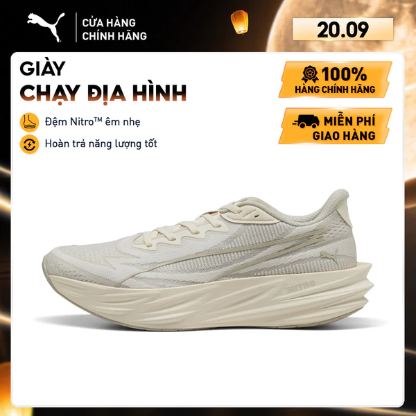 Giày Chạy Bộ PUMA Nam Deviate Pure NITRO Alpine Snow-Warm White Màu Trắng