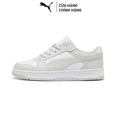 Giày Thể Thao PUMA Unisex Rebound Slam Lo Glacial Gray-White Màu Xám
