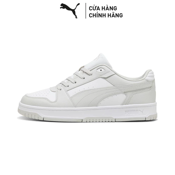 Giày Thể Thao PUMA Unisex Rebound Slam Lo Glacial Gray-White Màu Xám