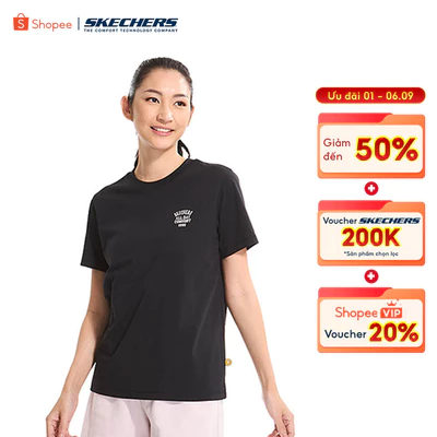 Áo Thun Tay Ngắn Nữ Skechers Lifestyle PhysicalAcademiaCollectionLounge ShortSleeve Tee-L125W047-0018 Online Sale