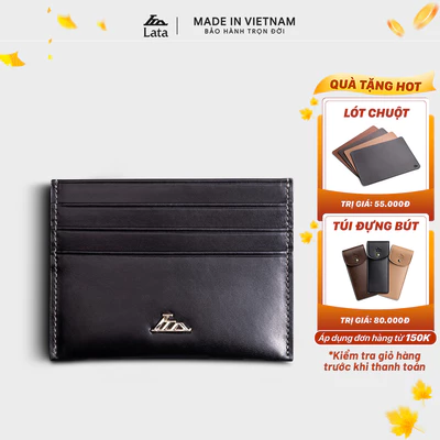 Ví nam da bò Lata (Thời trang nam đựng namecard cỡ nhỏ - Ví da thật LVN111)