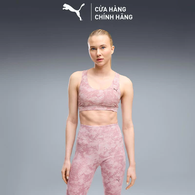 Áo Ngực Thể Thao PUMA Nữ Cloudspun Bra AOP - Mid Misty Pink Màu Hồng