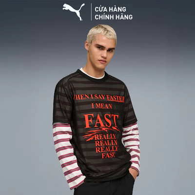 Áo Thun Thời Trang PUMA Unisex NINE TO FIVE Mesh Top Black Màu Đen