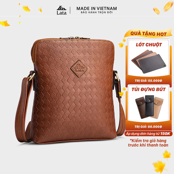 Túi Lata (Thời trang nam đựng ipad - Túi đeo chéo da TN15)