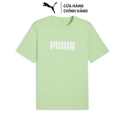 Áo Thun Thời Trang Ngắn Tay PUMA Nam ESS Logo Tee Light Mint Màu Xanh Lá