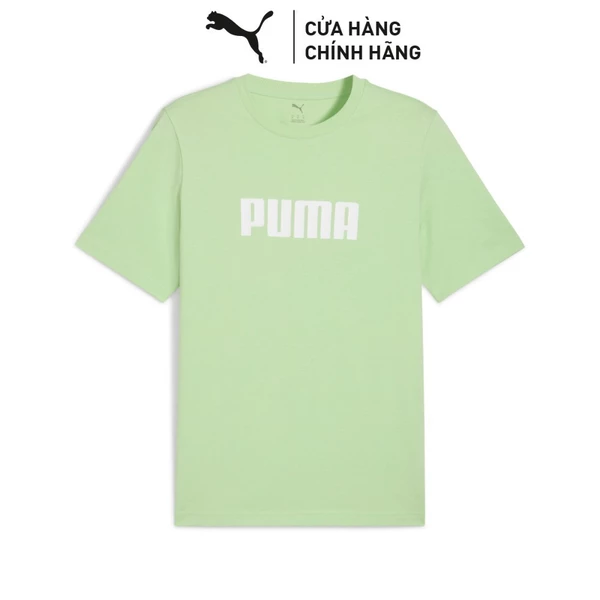 Áo Thun Thời Trang Ngắn Tay PUMA Nam ESS Logo Tee Light Mint Màu Xanh Lá