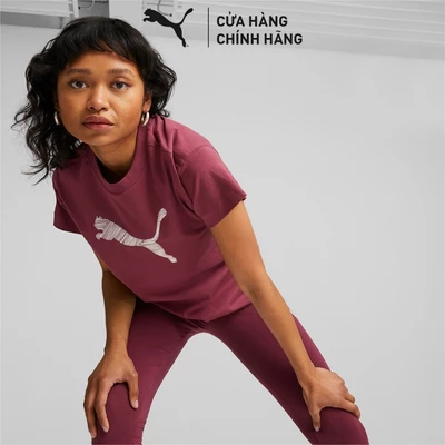 Áo Thun Tay Ngắn Thời Trang PUMA Nữ Sportstyle Core HER Tee Dark Jasper Màu Đỏ