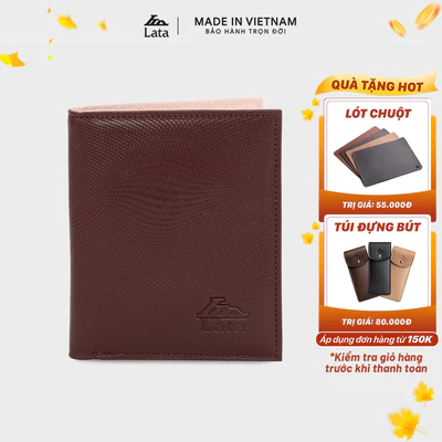 Ví nam da bò Lata (Thời trang nam - Ví da thật LVN44)