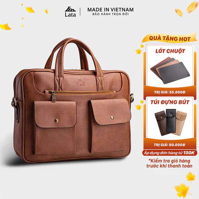 Cặp Công Sở Lata (Thời trang nam basic - Cặp da CA25)