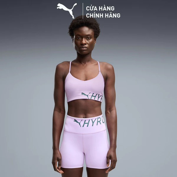 Áo Ngực Thể Thao Tập Luyện PUMA Nữ W HYROX STRAPPY PWRMODE BRA Light Lavender Màu Tím