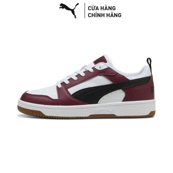 Giày Thời Trang PUMA Unisex Rebound v6 Low White-Black-Ruby Shimmer Màu Trắng