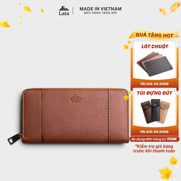 Ví Lata (Thời trang nữ dáng cầm tay dáng dài - Ví da VN70)