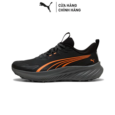 Giày Chạy Bộ PUMA Unisex Pounce Lite 2 Trail Black-Fluro Orange Pes Màu Đen