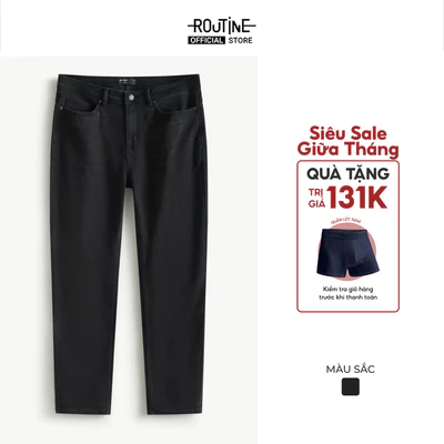 Quần Jeans Nam Trơn Ống Ôm Kiểu Basic Form Slim - Routine 10F25DPA034