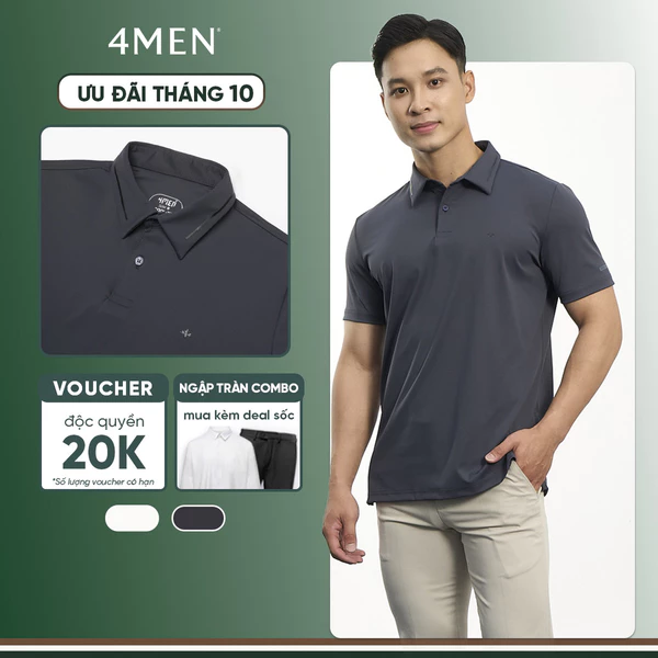 Áo Polo Cool-X In Viền Bo Cổ Form Slimfit PO186 Chỉn Chu, Phong Cách, Dễ Phối Đồ
