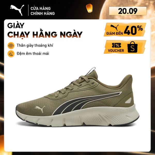 Giày Thể Thao PUMA Unisex FlexFocus Lite Màu Xanh Lá