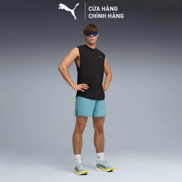 Quần Đùi Chạy Bộ PUMA Nam M DREAMRUN 5 DryCELL Short Baltic Sea Blue Màu Xanh