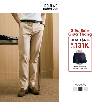 Quần Dài Kaki Nam Dobby Co Giãn Form Slim - Routine 10F25PCA015