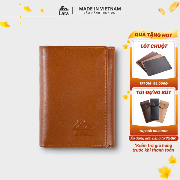 Ví nam da bò Lata (Thời trang nam - Ví da thật LVN62)
