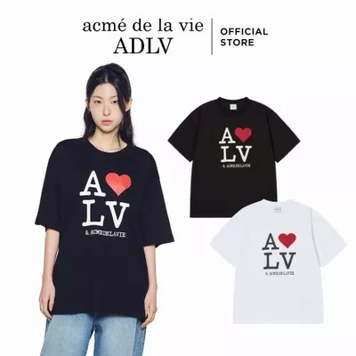 Áo Thun ADLV Love ADLV dáng oversized màu đen/trắng - Hàng chính hãng