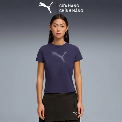 Áo Thun Thời Trang PUMA Nữ DARE TO Slim Graphic Tee Deep Plum Màu Tím