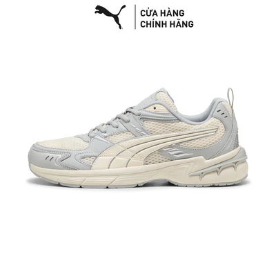 Giày Thể Thao PUMA Unisex Milenio tech 2000 Flat Light Gray-Frosted Ivory-Silver Màu Xám