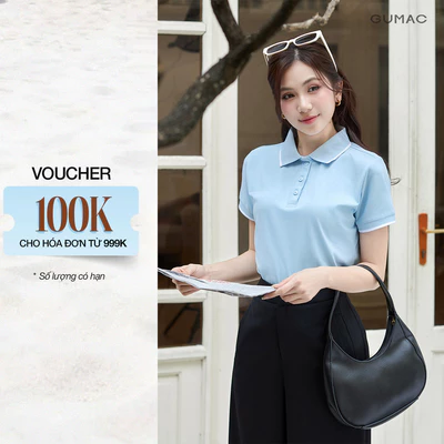 Áo Polo Nữ GUMAC Áo Phông Có Cổ Xanh Dương Tay Ngắn Thanh Lịch Công Sở, Thể Thao LPLF1209