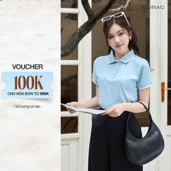 Áo Polo Nữ GUMAC Áo Phông Có Cổ Xanh Dương Tay Ngắn Thanh Lịch Công Sở, Thể Thao LPLF1209