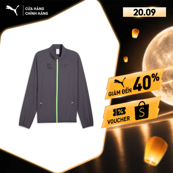 Áo Khoác Thể Thao PUMA Nam M HYROX Ultraweave Jacket Galactic Gray Màu Xám