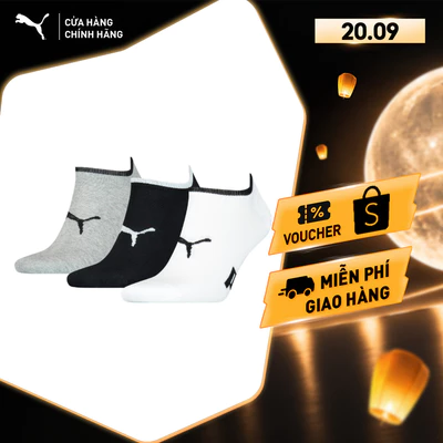 Bộ 3 Đôi Vớ, Tất PUMA Unisex Noshow 3P Apac white / grey / black Màu Trắng
