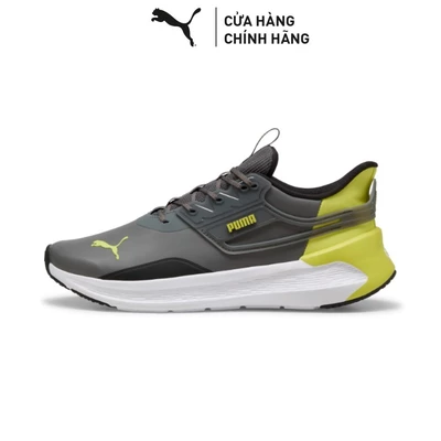 Giày Chạy Bộ PUMA Unisex Softride Symmetry SL Cool Dark Gray-Lime Sheen Màu Xám