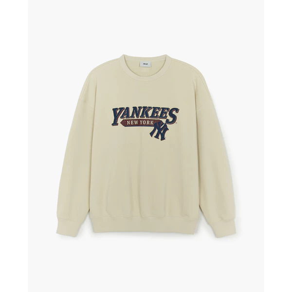 MLB - Áo sweatshirt nữ tay dài Vintage Letter Graphic Varsity_3AMTV0554-50CRS