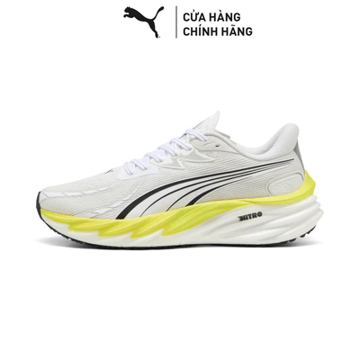 Giày Chạy Bộ PUMA Nam Velocity NITRO 4 White-Lux Lime Màu Trắng