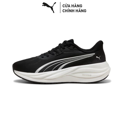Giày Chạy Bộ PUMA Nữ Electrify NITRO 5 Wns Black-White-Silver Màu Đen