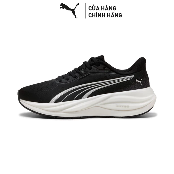 Giày Chạy Bộ PUMA Nữ Electrify NITRO 5 Wns Black-White-Silver Màu Đen